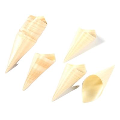 China Viable Mini Disposable Wooden Cone Holeders Ice Cream Tool for sale