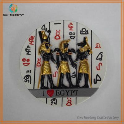 China 3D Realistic Unique Active Gifts Home Decoration Polyresin Egypt Souvenir Fridge Magnet for sale