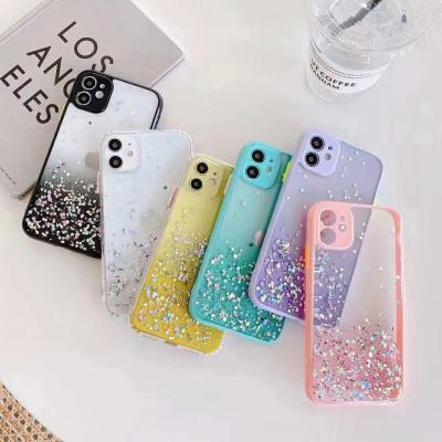 China Shockproof for 11 pro glitter phone case 2020 silver aluminum starry 2 tpu in 1gradual change phone case for case for sale