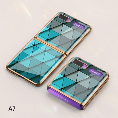 China Shockproof Luxury Tempered Glass Case For Z Flip Fold 2 5G Plating Cover Device For Z Flip Fold 2 5G Case for sale