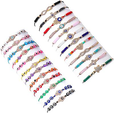 China Religious Devil Eye Bracelets Pack Mexican Braclets Set for Women Girls Boys ojo bracelet Protection Amulet Anklets Jewelry Gift for sale