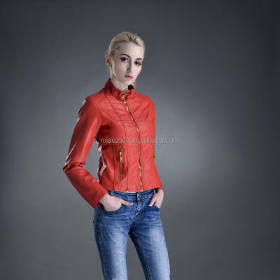 China 2020 Winter Breathable Short Jackets Coats PU Leather Women Leather Jackets for sale