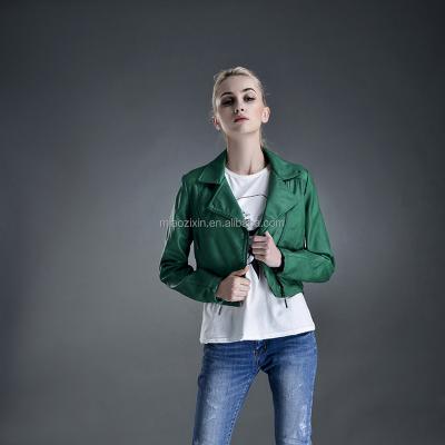 China 2020 Pakistan Fashion Woman Leather Jacket Breathable Cool Prices Short Jacket for sale