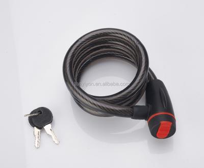 China Bike and Motorcycle Security CABLE BIKE STEEL BICYCLE CYCLE SECURITY SECURITY SPIRAL LOCK WITH BRACKET for sale