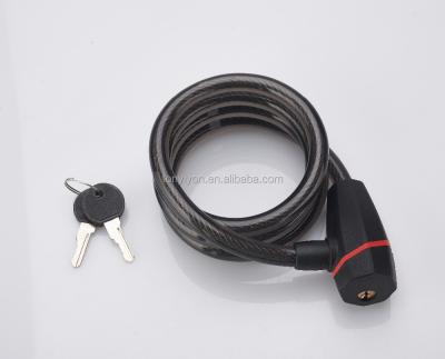 China Wholesale Bike and Motorcycle Security Bike Accessories PVC Coated Steel Coil Cable Bicycle Chain Lock for sale