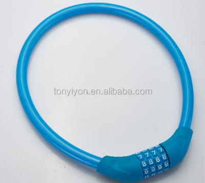 China Cute Pink Blue Bike And Motorcycle Security Combination Cable Lock For Motorcycle And Bicycle for sale