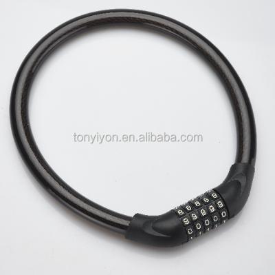 China Bike And Motorcycle Security Safe 5 NUMBER Combination Cable Lock For Motorcycle Lock for sale