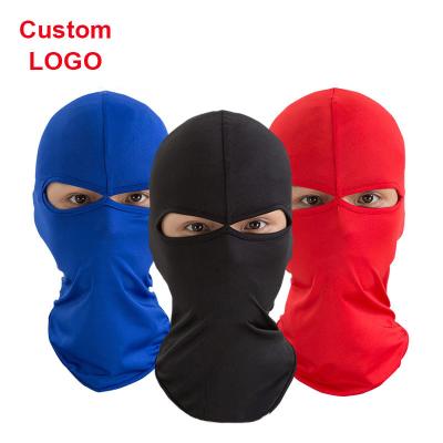 China breathable & Full Face 2 Holes Ski Mask Hot Sales Custom Waterproof Design Packing Balaclava Breathable Polyester Balaclava for sale