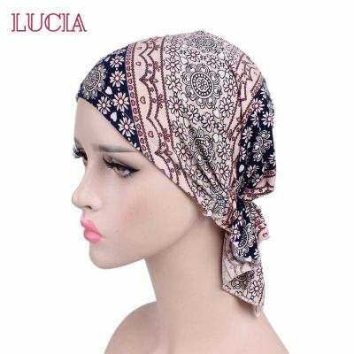 China MOQ Verified Top Popular Low Crinkle Cotton Hijab Fashion Turban Headwraps For Girls Women for sale