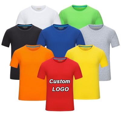 China 100% Promotional Logo O-Neck T-shirt Private Label Print Brand Tshirts Anti-wrinkle T-shirt Cotton Tees For Kid Children for sale