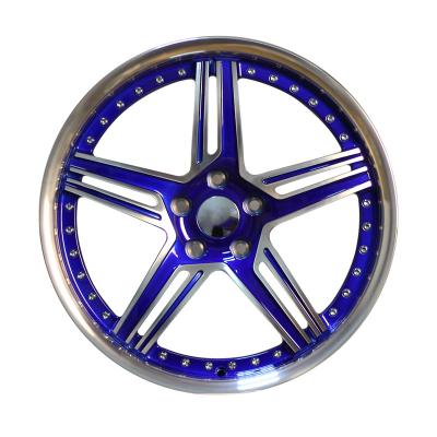 China TP1 16-24 inch 6061 silver gray t6 custom car modification TP1 16-24 2 piece wheel custom forged aluminum alloy light wheel rim hub passenger car for sale