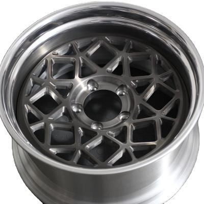 China High Quality Custom Car Modification 20 Inch 5x139.7 Polished Full Aluminum Forged 2 Piece Off-Road Racing Wheel Car Rim for sale