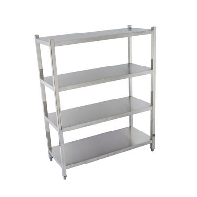 China Kitchen Steel201/304 304 Stainless Steel Metal Display Rack Merchandise Shelves Storage Shelf Brackets for sale