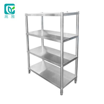 China Factory Outlet Stainless Steel201/304 High Quality Commercial Stable Four Layers Dish Rack Kitchen Storage Reeked Rack Shelf for sale