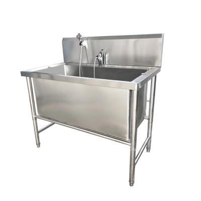 China High Quality Stainless Steel201/304 Stainless Steel Height Adjustable Dog Tub Dog Shower Tub For Pet Grooming for sale