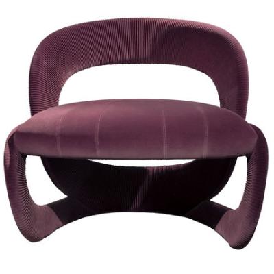 China Chinese Hot Selling Modern Design Home Furniture Luxury Wood Velvet Comfortable Modern Living Room Leisure Lazy Chair With Stool for sale