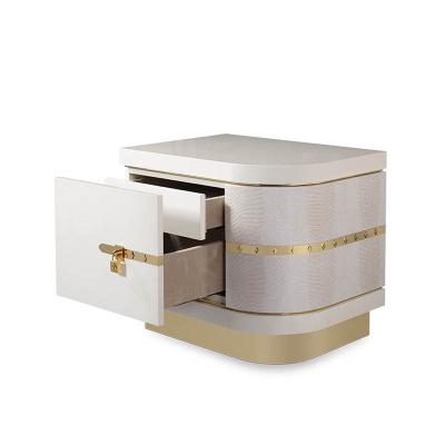 China Modern Luxury Design Italy Design Bedside Table Stand Nightstand Bedroom Furniture Container for sale