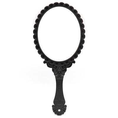 China European Style Retro Round Handle Casual Mirror Portable Makeup Mirror for sale