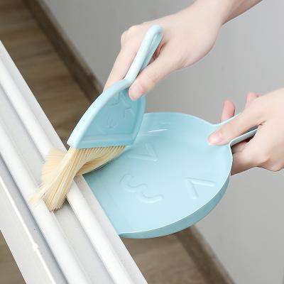 China Mini Small Squeegee Broom Keyboard Cleaning Brush Home Office Broom Set with Dustpan for sale