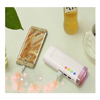 China Fast Charging Support Customized Logo Design Portable 3 Ports USB Power Bank 20000mAh With Colorful LED Light Power Bank for sale