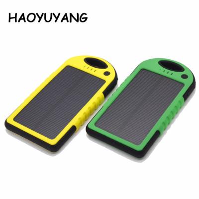 China Fast Solar Power Banks Solar Power Bank 5000mAh Mobile Support Charging Power Bank For iPhone8 Charger for sale