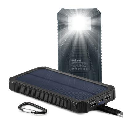 China Super Fast Charging Support LED Solar Power Bank 20000mah Instant Light Portable Banks For All Mobile Phone Charging for sale