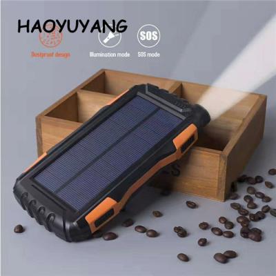 China 2021 Fast Charging Support 21000mah Solar Power Bank Fast Portable Charger New For iPhone 7 Phone for sale