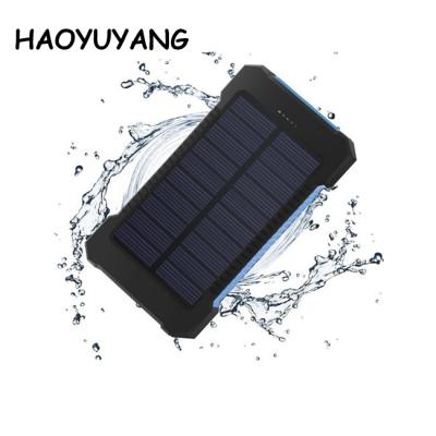 China Waterproof Support PC Fast Charging Power Bank USB 20000mAh Solar Mobile Power Bank for sale