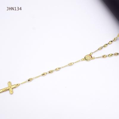 China Fashion Charm JHN134 High Quality Gold Plated Necklace Jewelry Religious Cross Necklace Jewelry for sale