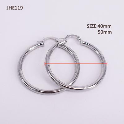 China Wholesale Fashion JHE119 Circle Hoop Earrings Women's Silver Hoop Earrings for sale