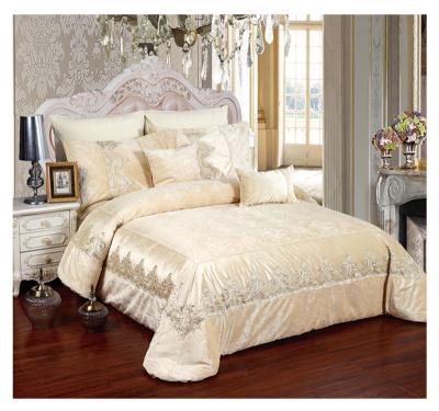 China Nondisposable Velvet Bed Sheet Set Wholesale High Quality Woven Luxury Home Textile Comforter Set Bedding Set Bed Sheet for sale