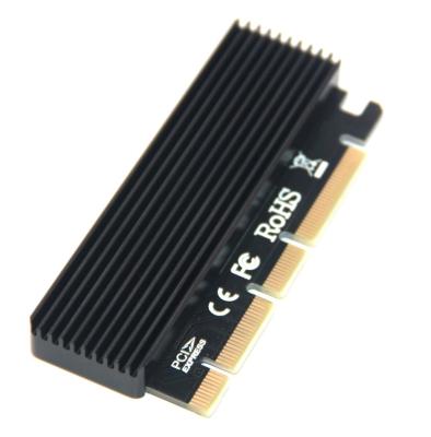 China Aluminum PCIe NVMe Adapter M.2 NVMe SSD to PCI-e x4/x8/x16 Converter Card with Heatsink for NGFF m2 SSD 2280/2260/2242/2230 (M Key) for sale