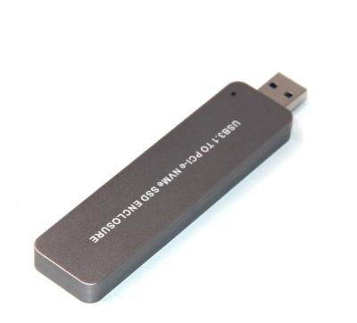 China Aluminum Aluminum M.2 NVME To USB 3.1 Type A PCIE SSD HDD CNC Processing Enclosure M-Key SSD To USB-A (USB-A) Adapter ) for sale