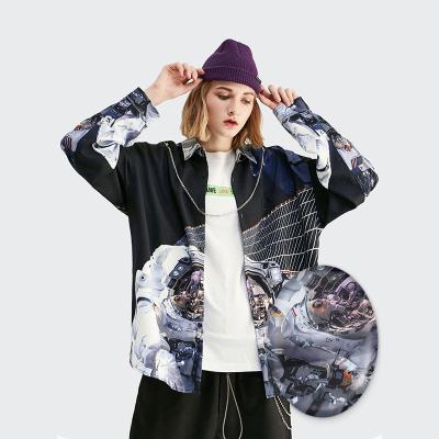 China Anti-Shrink Customize Casual Digital Spring New Mens Tie Dye Printed Long Sleeve Shirts for sale