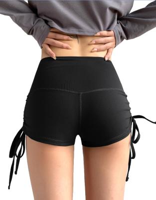 China Breathable Sexy Woman Shorts Yoga Running Cord Shorts High Waist Butt Yoga Booty Shorts Crack! crack! for sale