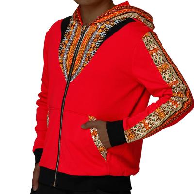 China OEM Style Silk Zipper Up African Pure Cotton Fashionable Gym Wear Jogging Hoodie Tracksuit Men Coat for sale