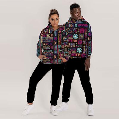 China OEM 2021 Wholesale New Silk Fashion Pullover With Fullprint African Dashiki Hoodies Africa Clothing for sale