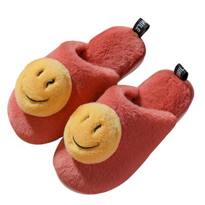 China Cushioning Smile High Quality Winter 2020 Slippers Cotton Indoor Non-slip Home Slippers For Woman for sale