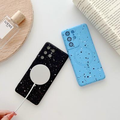 China Shockproof Luxury Silicone Magnetic Case for Magsafe Case for Samsung S23 Ultra S21 S22 Plus S20 Note 10 20 Z Flip 3 4 Phone Case for sale