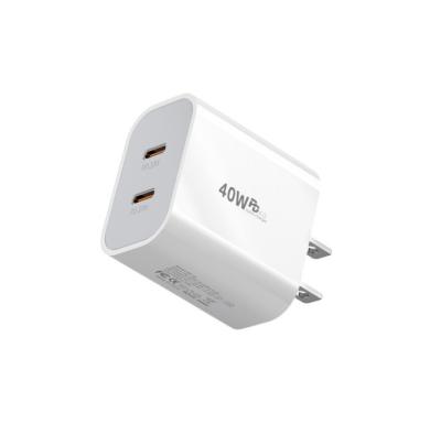 China Univeral Phone Charger PD 40W 20W EU US UK AU Plug Dual USB C Quick Charge Type C Fast Charging Charger for IPhone IPad Samsung Mobile Phone Chargers for sale