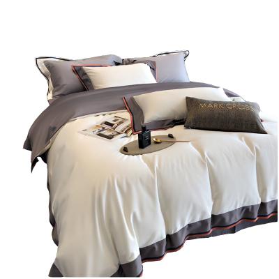 China Factory Direct Sales Luxury Hotel Quilt Cover Sheet Bed Sheet Nondisposable Wholesale Large Bedding Set for sale