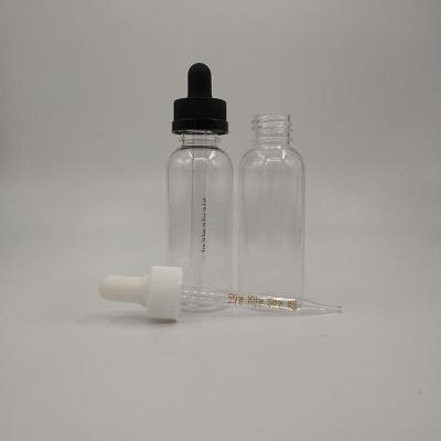 China Smooth Surface 2oz Glass Dropper Bottles For Liquid Storage for sale