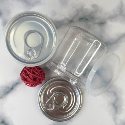 China Transparent Plastic Jars With Aluminum Foil Seals For Storage for sale