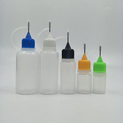 China Custom logo 15 ml dropper fles Plastic voor nauwkeurige vloeistof dispenseren in helder en zwart Te koop