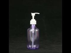 Oblique Shoulder Purple Shampoo PET Pump Bottle Leakproof