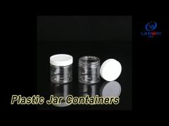 Clear Plastic Jar Containers 100ml Empty Round Refillable BPA Free