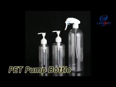 Empty PET Pump Bottle 500ml 1000ml Reusable For Shampoo Lotion