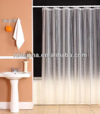 China Sustainable Transparent Clear PEVA Grommet Shower Curtain Plastic Shower Curtain for sale