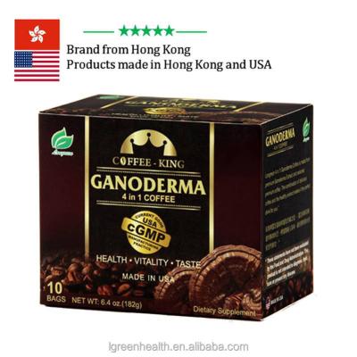 China Natural 4 in 1 GMP Ganoderma Reishi Instant Coffee Powder for sale