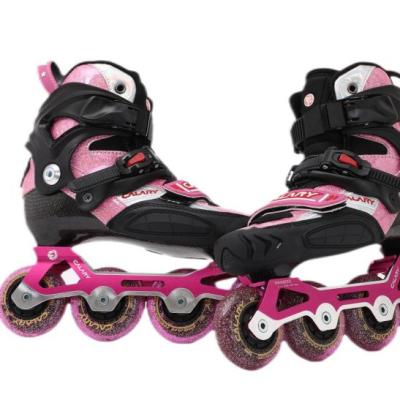 China 2022 Hot Pink Amazon Carbon CNC Alumium Fiber Roller Skates Professional Kids Outdoor Blue Pink Skates For Kids for sale